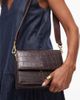 JW PEI JW PEI mini flap crossbody bag in brown croc - 1