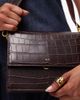 JW PEI JW PEI mini flap crossbody bag in brown croc - 3