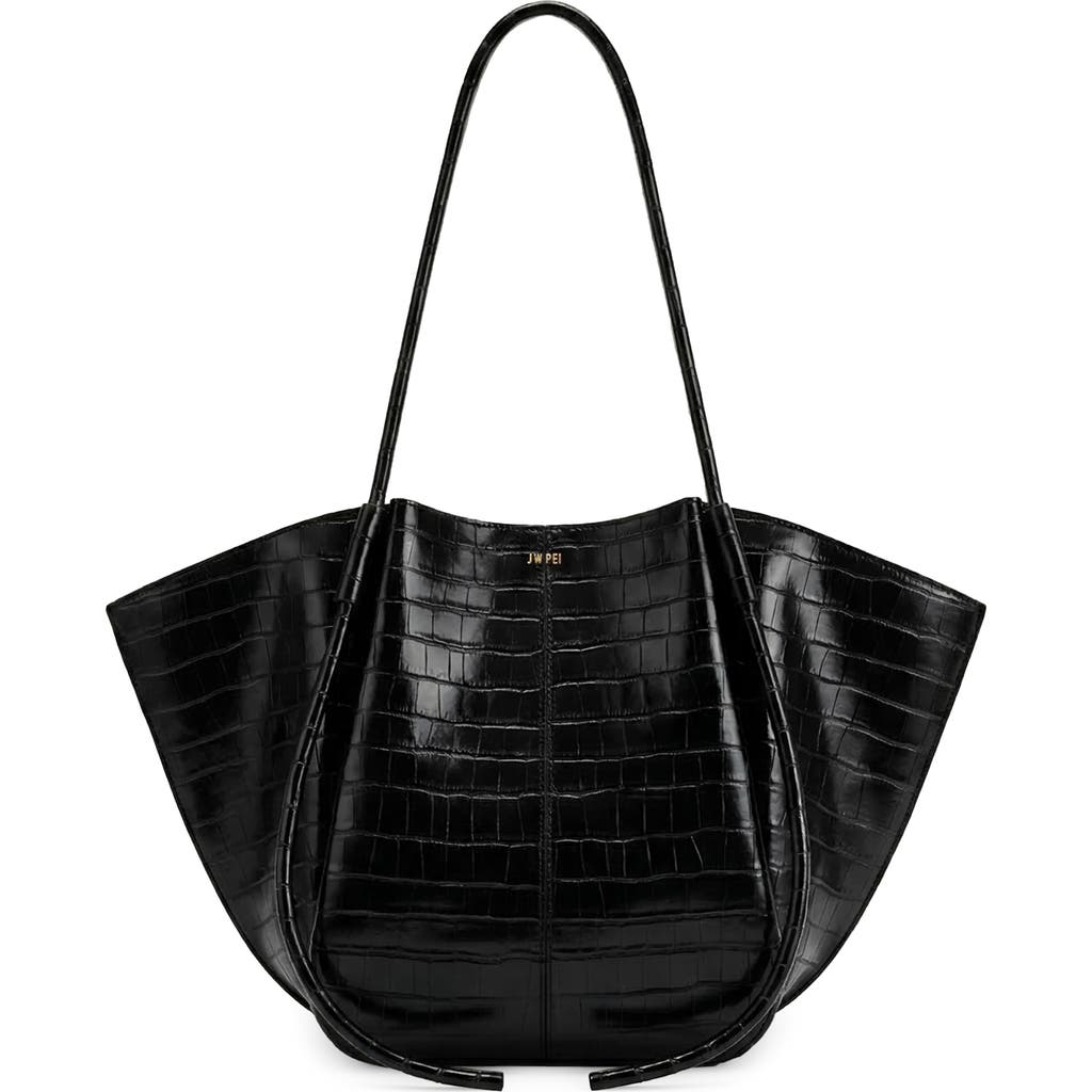 JW PEI JW PEI Nala Croc Embossed Faux Leather Wide Tote