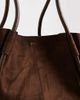 JW PEI JW PEI Nala large faux suede tote bag in chocolate brown - 2