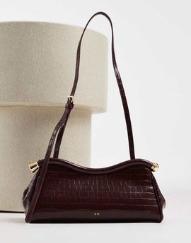JW PEI JW PEI Naomi shoulder bag in burgundy croc-Red