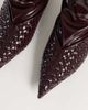 JW PEI JW PEI Nerissa woven pointed heeled ankle boots in burgundy-RED - 2