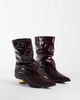 JW PEI JW PEI Nerissa woven pointed heeled ankle boots in burgundy-RED - 3
