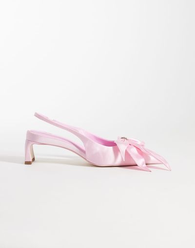 JW PEI JW PEI Queena floral appliques slingback pumps in pink