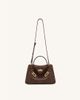 JW PEI JW PEI Rhea double buckle top handle bag in chocolate brown - 2