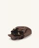 JW PEI JW PEI Rhea double buckle top handle bag in chocolate brown - 3