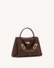 JW PEI JW PEI Rhea double buckle top handle bag in chocolate brown - 4