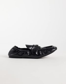 JW PEI JW PEI Rowan ruched slip-on loafers in black