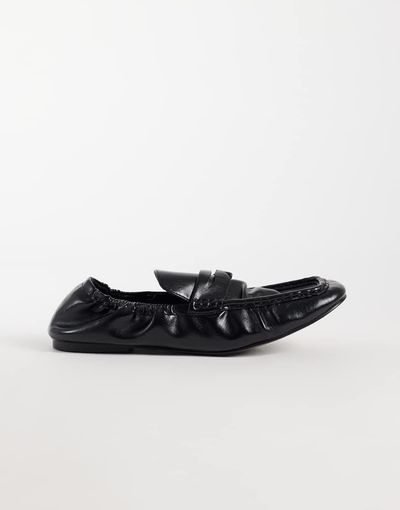 JW PEI JW PEI Rowan ruched slip-on loafers in black