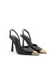 JW PEI JW PEI Savannah slingback heels with metal toe detailing in black - 2