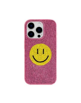 JW PEI JW PEI smile rhinestone phone case in pink and yellow