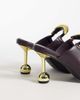 JW PEI JW PEI Sofia metal accent sphere heel mules in deep burgundy-Red - 4