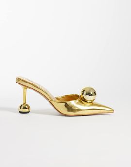 JW PEI JW PEI Sofia sphere heel mules in gold