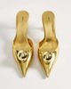 JW PEI JW PEI Sofia sphere heel mules in gold - 3