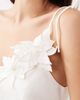 JW PEI JW PEI square neck 3D floral applique detail tie shoulder lace panel mini dress in white - 3