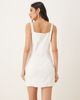 JW PEI JW PEI square neck corsage applique tailored mini dress in white - 4