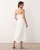 JW PEI JW PEI square neck floral appliqué tailored mini dress in white and lilac - 4