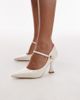 JW PEI JW PEI Thalina pointed toe heeled pumps in beige-Neutral - 3