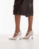 JW PEI JW PEI Thalina pointed toe heeled pumps in beige-Neutral - 4