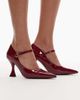 JW PEI JW PEI Thalina pointed toe heeled pumps in burgundy-Red - 1