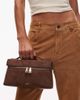 JW PEI JW PEI Thea top handle faux suede bag in mocha brown - 1
