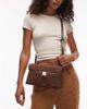 JW PEI JW PEI Thea top handle faux suede bag in mocha brown - 3
