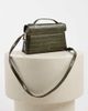JW PEI JW PEI Thea top handle vanity bag in olive green croc - 1