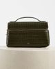 JW PEI JW PEI Thea top handle vanity bag in olive green croc - 2