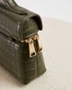JW PEI JW PEI Thea top handle vanity bag in olive green croc - 3