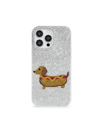 JW PEI JW PEI wiener dog embellished phone case in silver