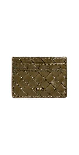 JW PEI JW PEI Woven Texture Card Holder Olive Green One