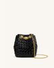 JW PEI JW PEI Yara hand woven bucket bag in black - 1