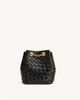 JW PEI JW PEI Yara hand woven bucket bag in black - 4