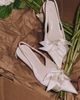 JW PEI Queena Floral Appliqué Slingback Kitten Heels - 1