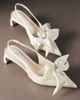 JW PEI Queena Floral Appliqué Slingback Kitten Heels - 2