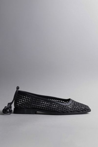 Kaanas Nana Ankle-Strap Woven Ballet Flats