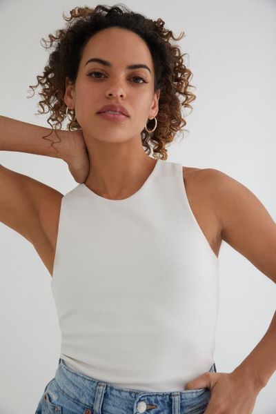KADA KADA The Cupro Sculpt Racerback Crop Tank