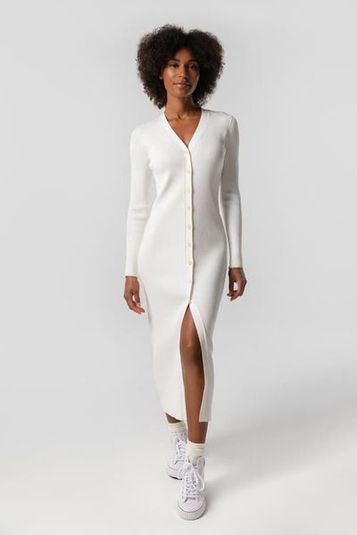KADA KADA The Long Sleeve Sweater Duster Midi Dress