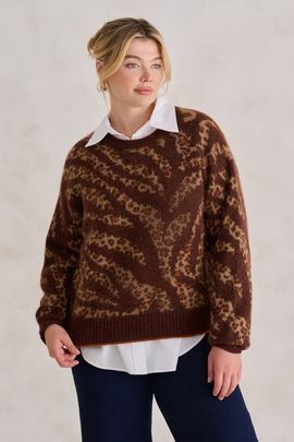 KADA KADA The Woodland Animal Jacquard Sweater