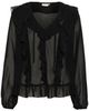 Kaffe Kaffe Kaninna V-Neck Ruffles Chiffon Blouse - 2