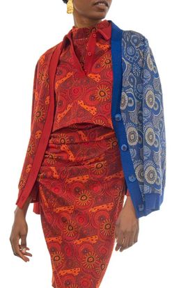 KAHINDO KAHINDO Windhoek Jacquard Two Tone Cardigan