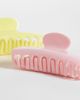 Kaiia Kaiia 2 pack hair claw clips in pink and yellow-Multi - 2