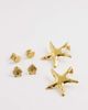 Kaiia Kaiia 3 pack stainless steel starfish and shell stud earrings in gold tone-Multi - 4