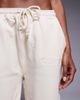 Kaiia Kaiia cotton blend sport embroidered logo wide leg sweatpants in cream - part of a set-Neutral - 4