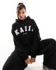Kaiia Kaiia cotton blend sport oversized hoodie in black - 1