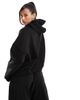 Kaiia Kaiia cotton blend sport oversized hoodie in black - 3
