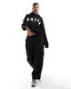 Kaiia Kaiia cotton blend sport oversized hoodie in black - 4