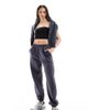 Kaiia Kaiia cotton blend Tall cuffed sweatpants in dark gray - 1