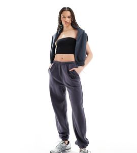 Kaiia Kaiia cotton blend Tall cuffed sweatpants in dark gray