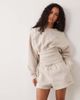 Kaiia Kaiia cotton rich cinched waist sweat shorts in beige - part of a set-Neutral - 2